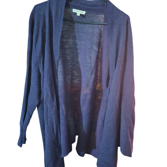 Eileen Fisher Sweaters - Eileen Fisher Blue Open-Front Cardigan Sweater